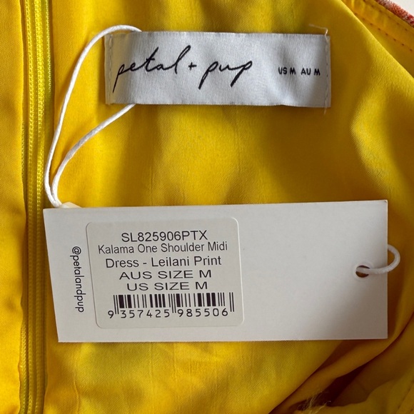 Petal and Pup Kalama Floral One Shoulder Midi Dress Leilani Print Medium M Hawai - Picture 3 of 11